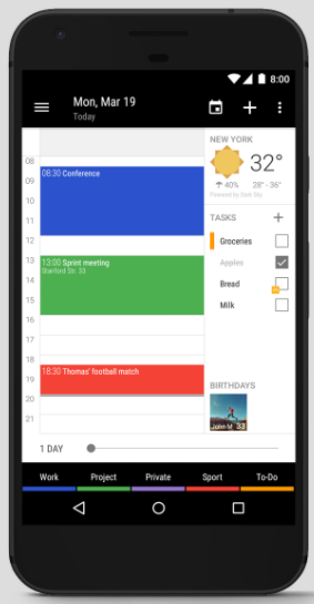 screenshot of Business Calendar 2